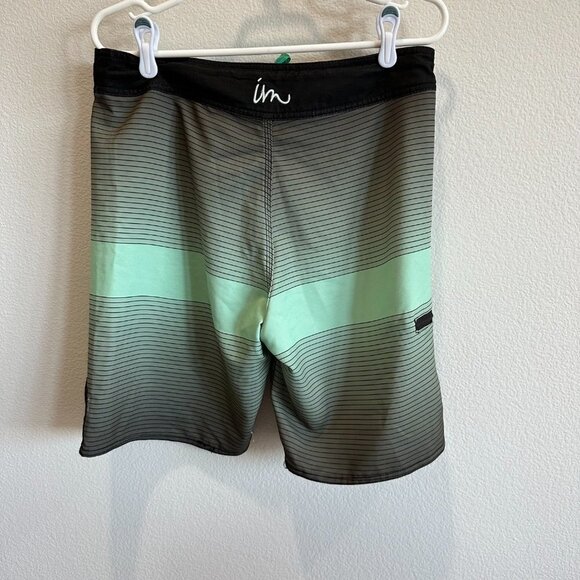 Imperial Motion Mint Green & Black Swim Trunks Shorts - Picture 4 of 7
